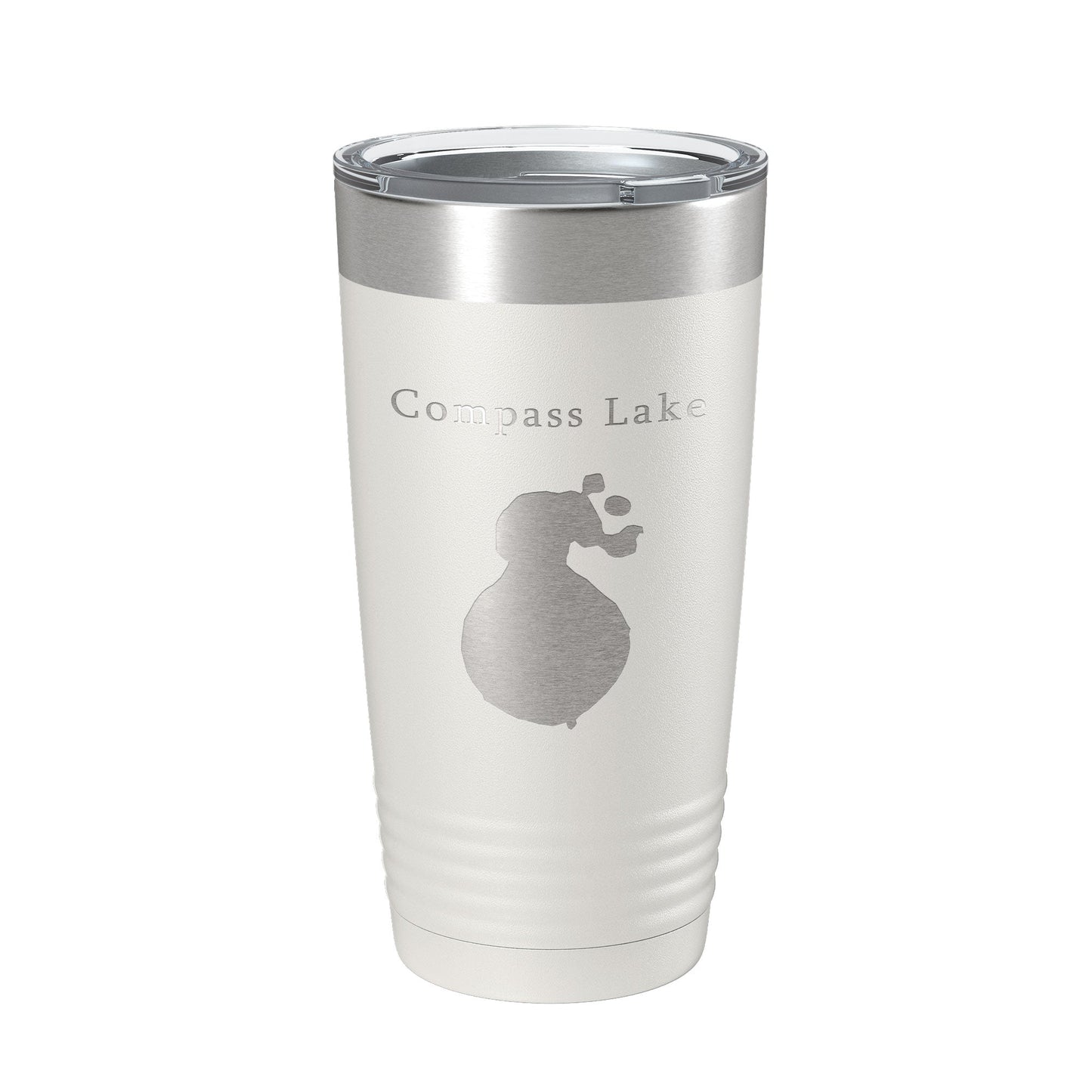Compass Lake Map Tumbler Travel Mug Insulated Laser Engraved Coffee Cup Florida 20 oz-7