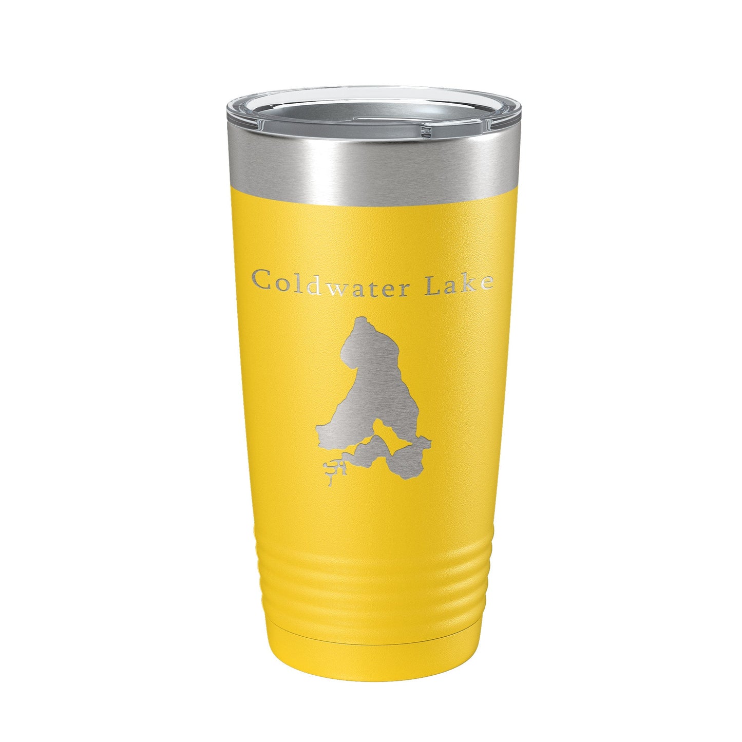 Coldwater Lake Map Tumbler Travel Mug Insulated Laser Engraved Coffee Cup Michigan 20 oz-19