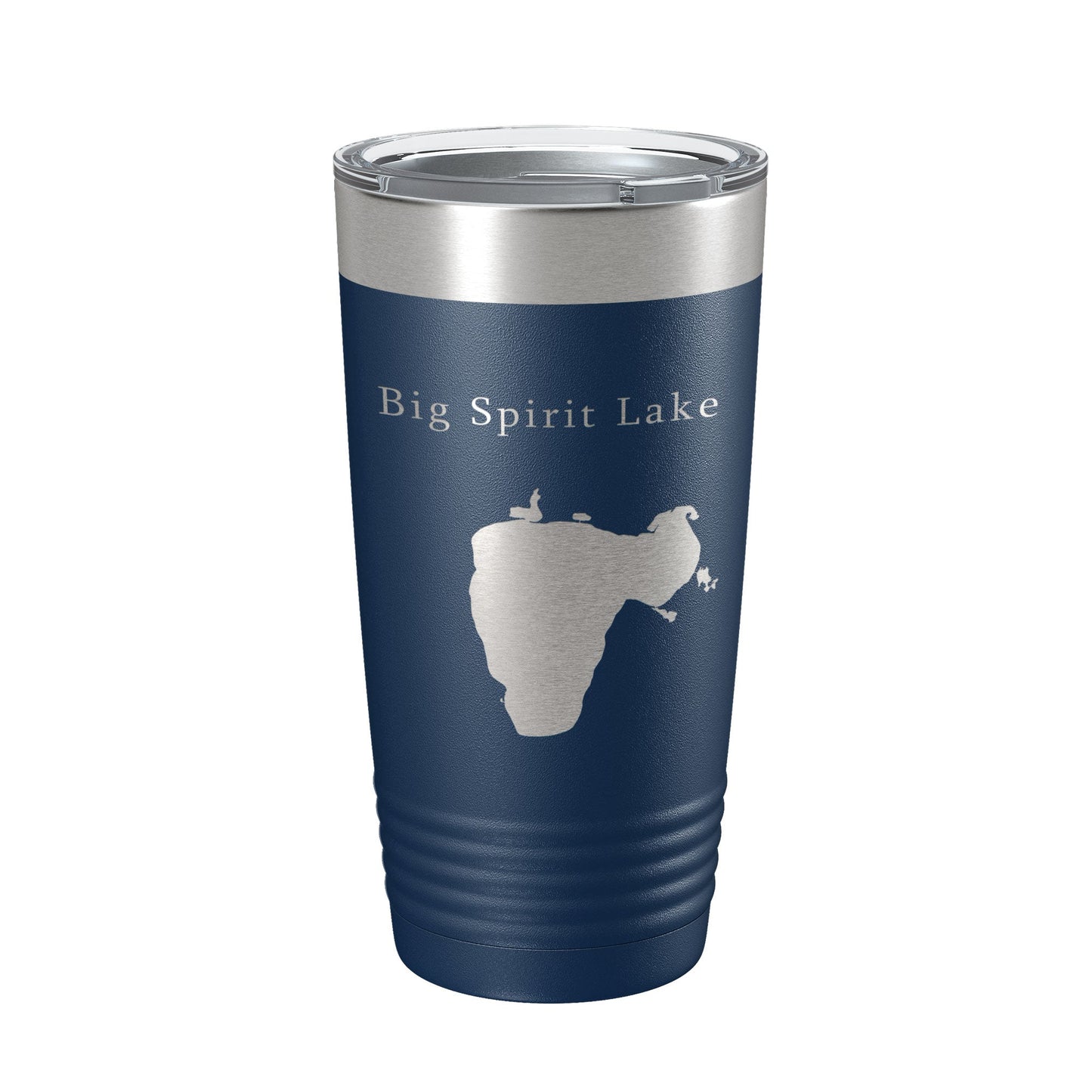 Big Spirit Lake Map Tumbler Travel Mug Insulated Laser Engraved Coffee Cup Iowa Minnesota 20 oz-8