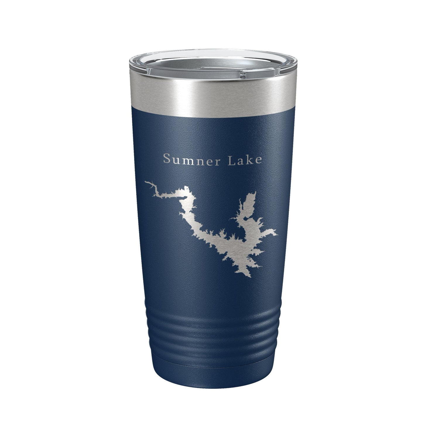 Sumner Lake Map Tumbler Travel Mug Insulated Laser Engraved Coffee Cup New Mexico 20 oz-2