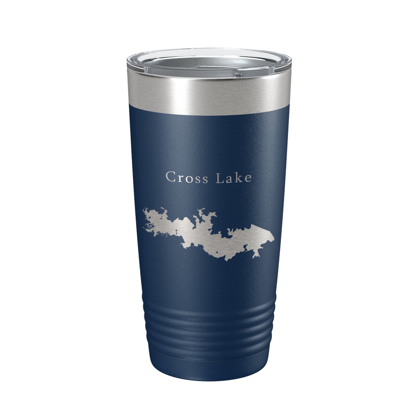 Cross Lake Map Tumbler Travel Mug Insulated Laser Engraved Coffee Cup Shreveport Louisiana 20 oz-2