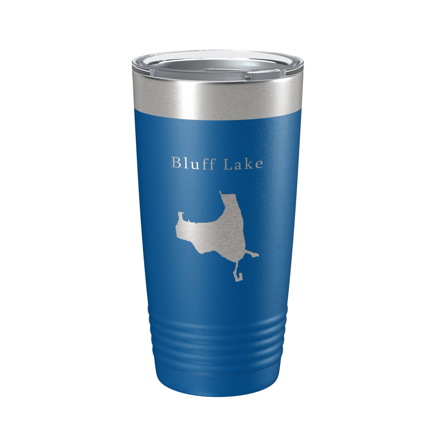 Bluff Lake Map Tumbler Travel Mug Insulated Laser Engraved Coffee Cup Illinois 20 oz-6