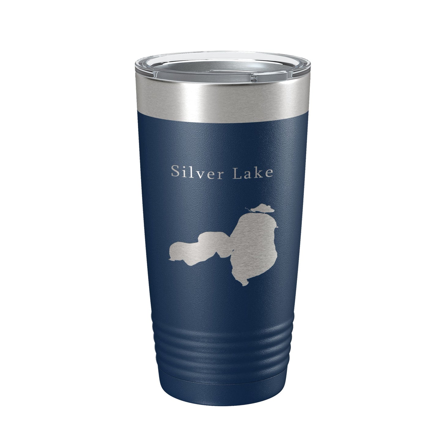 Silver Lake Map Tumbler Travel Mug Insulated Laser Engraved Coffee Cup Iowa 20 oz-2
