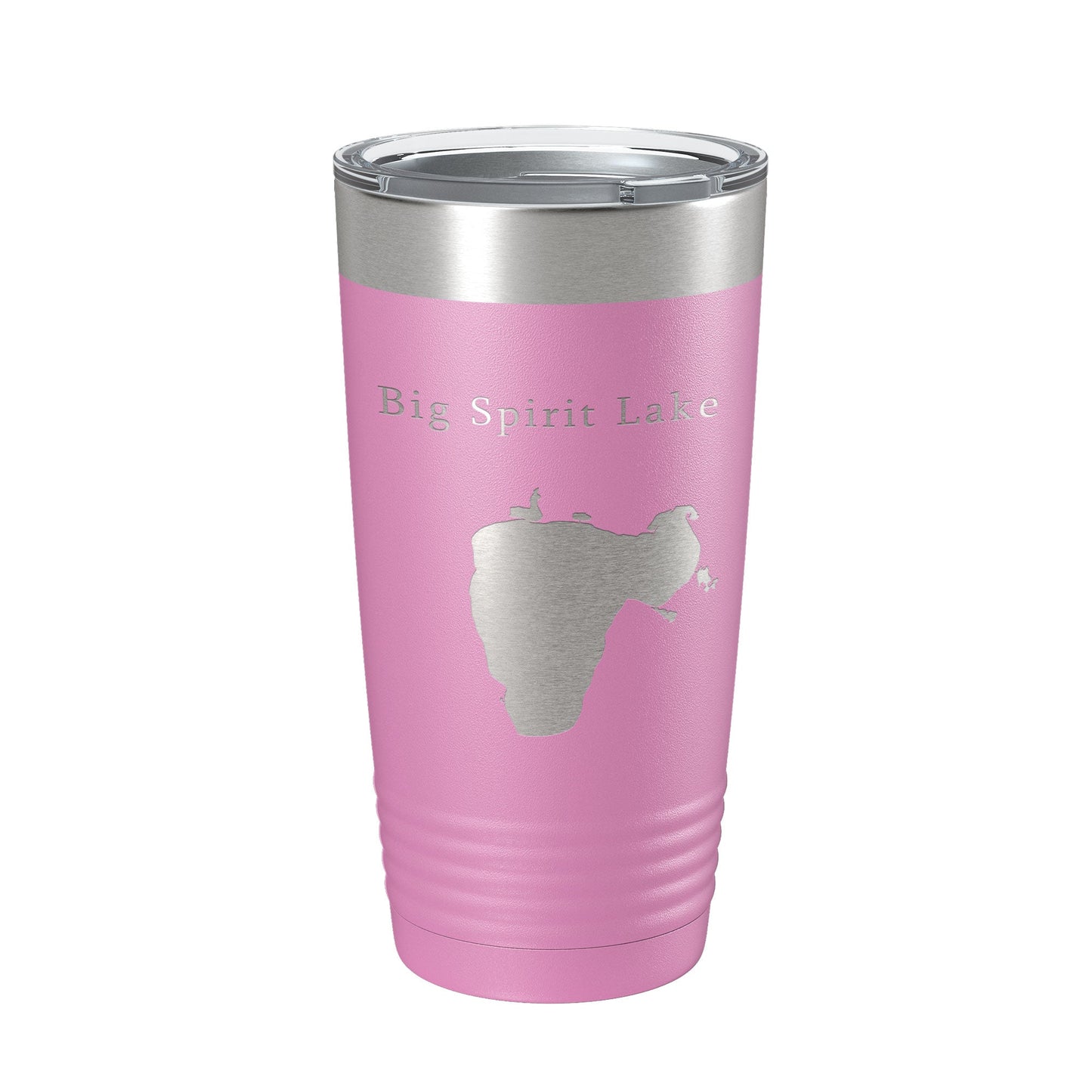 Big Spirit Lake Map Tumbler Travel Mug Insulated Laser Engraved Coffee Cup Iowa Minnesota 20 oz-14