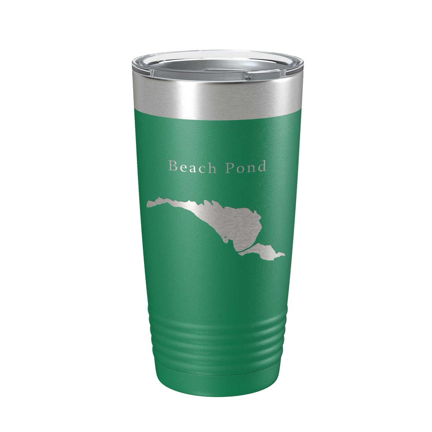 Beach Pond Tumbler Lake Map Travel Mug Insulated Laser Engraved Coffee Cup Connecticut Rhode Island 20 oz-9