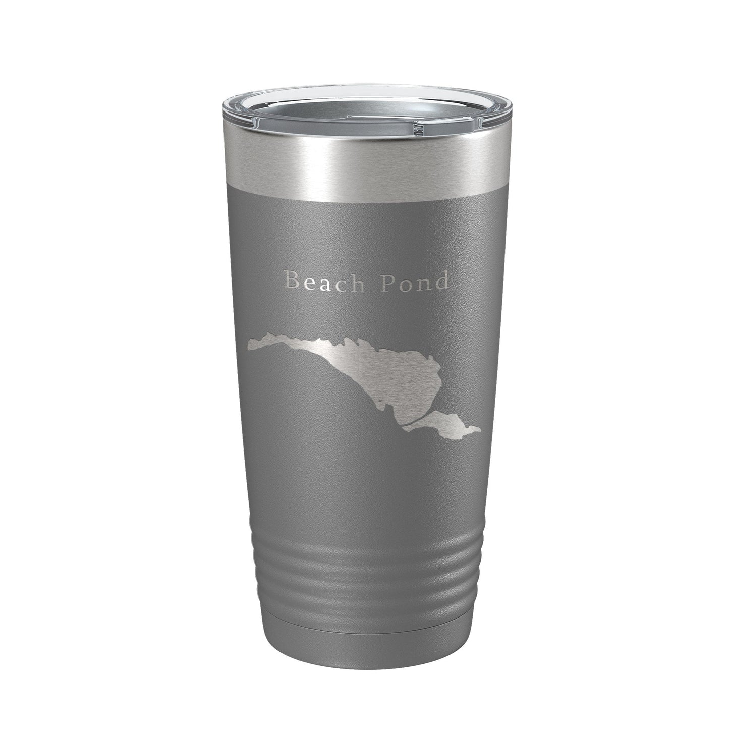 Beach Pond Tumbler Lake Map Travel Mug Insulated Laser Engraved Coffee Cup Connecticut Rhode Island 20 oz-16
