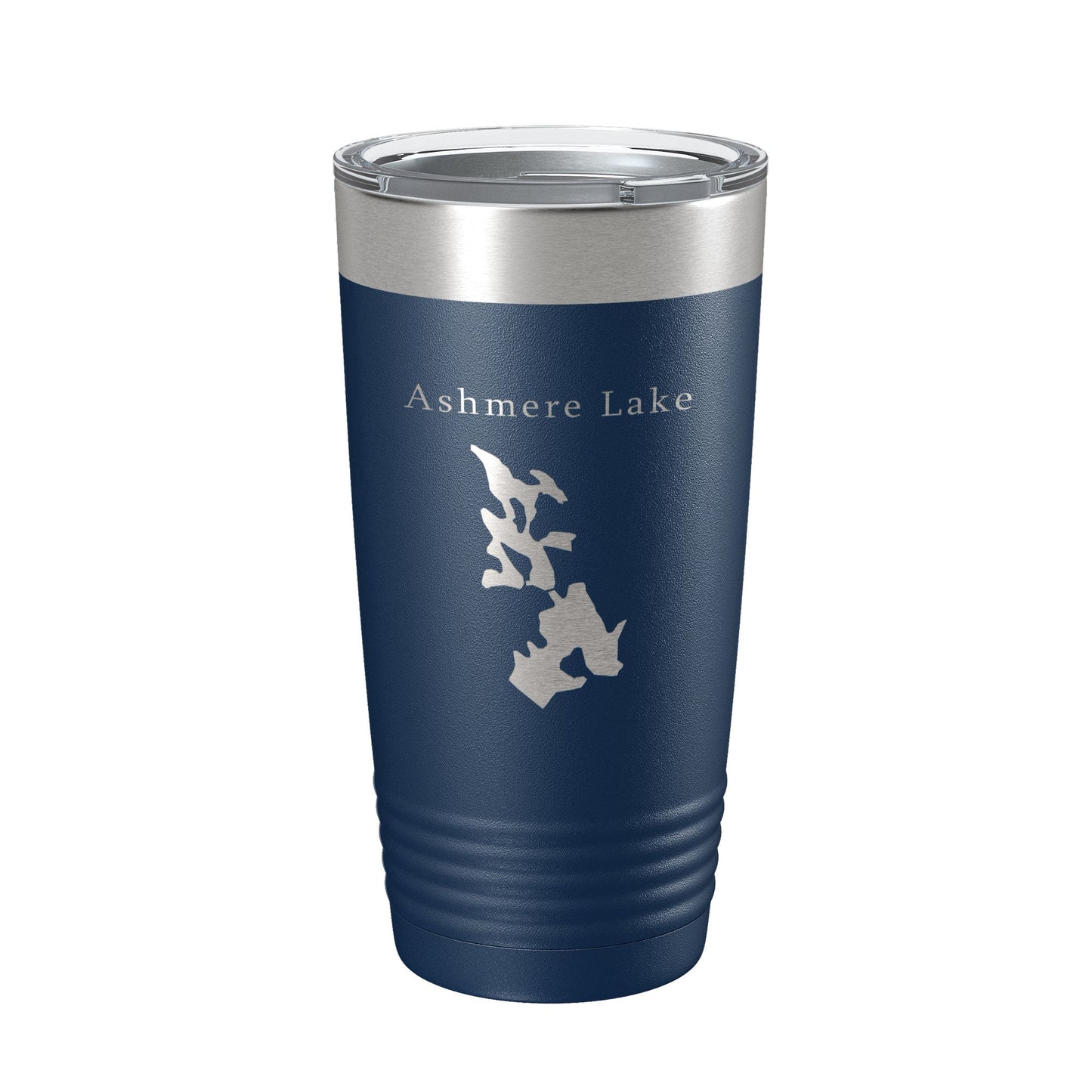 Ashmere Lake Map Tumbler Travel Mug Insulated Laser Engraved Coffee Cup Massachusetts 20 oz-2