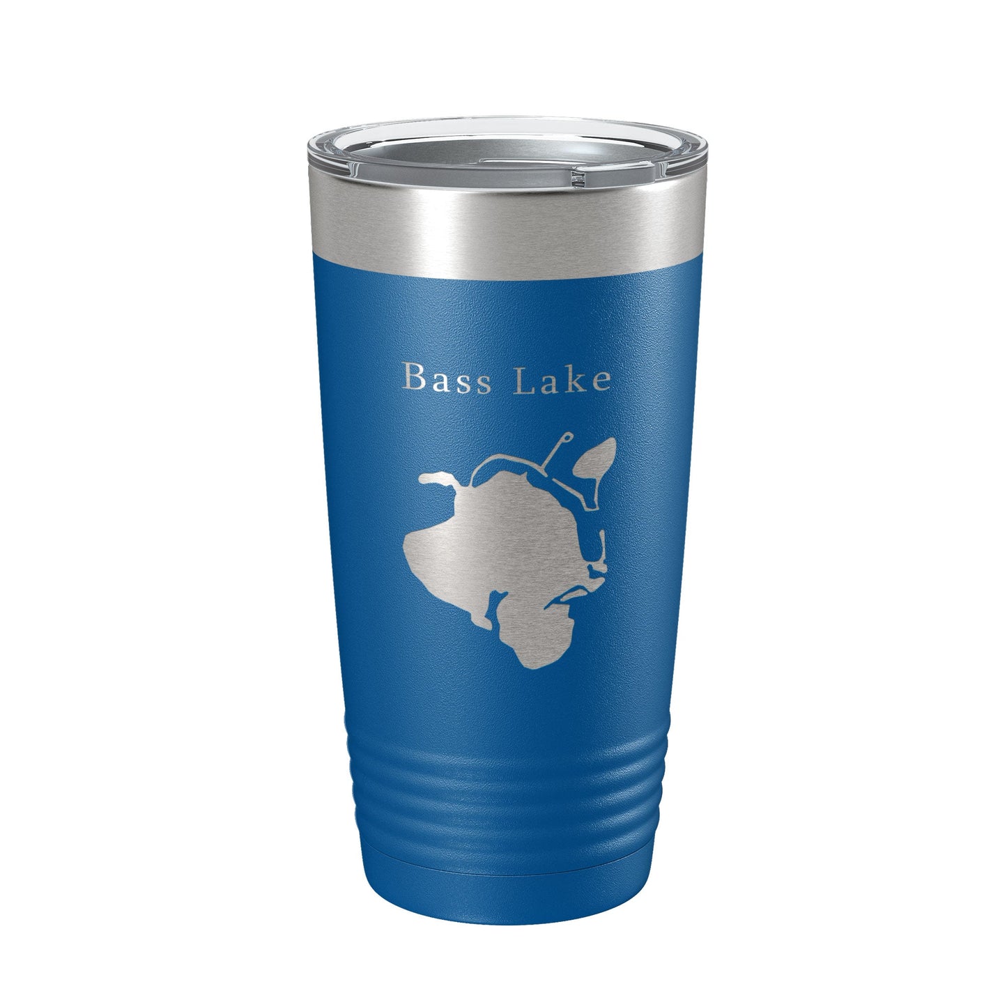 Bass Lake Map Tumbler Travel Mug Insulated Laser Engraved Coffee Cup Hamburg Township Huron River Chain of Lakes Michigan 20 oz-6