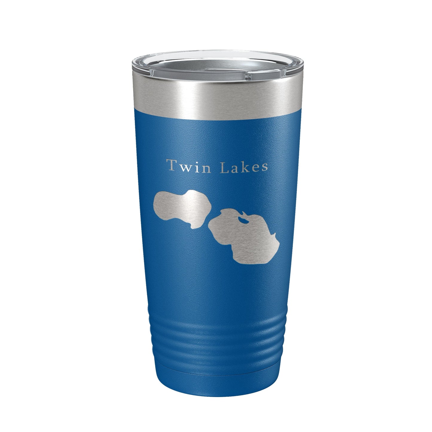 Twin Lakes Map Tumbler Travel Mug Insulated Laser Engraved Coffee Cup Muskegon County Michigan 20 oz-6