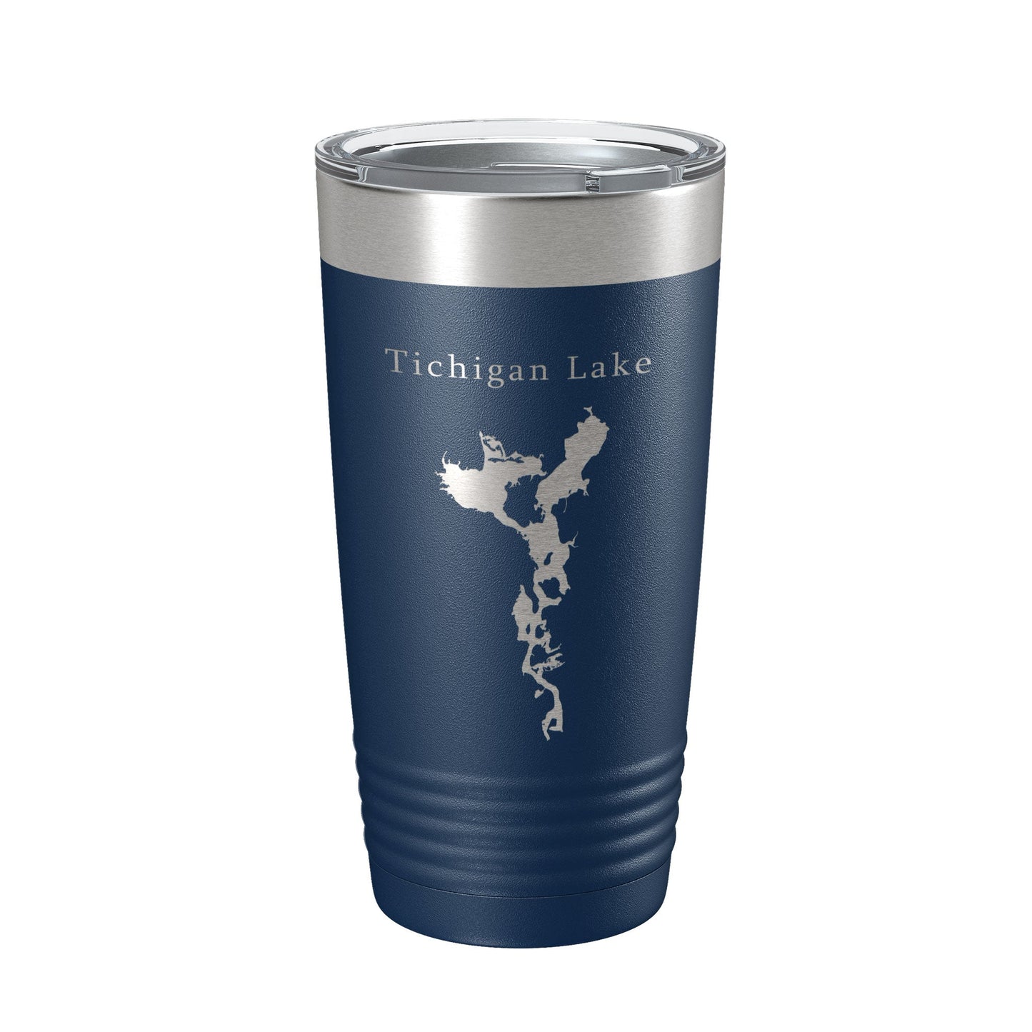 Tichigan Lake Map Tumbler Travel Mug Insulated Laser Engraved Coffee Cup Wisconsin 20 oz-8