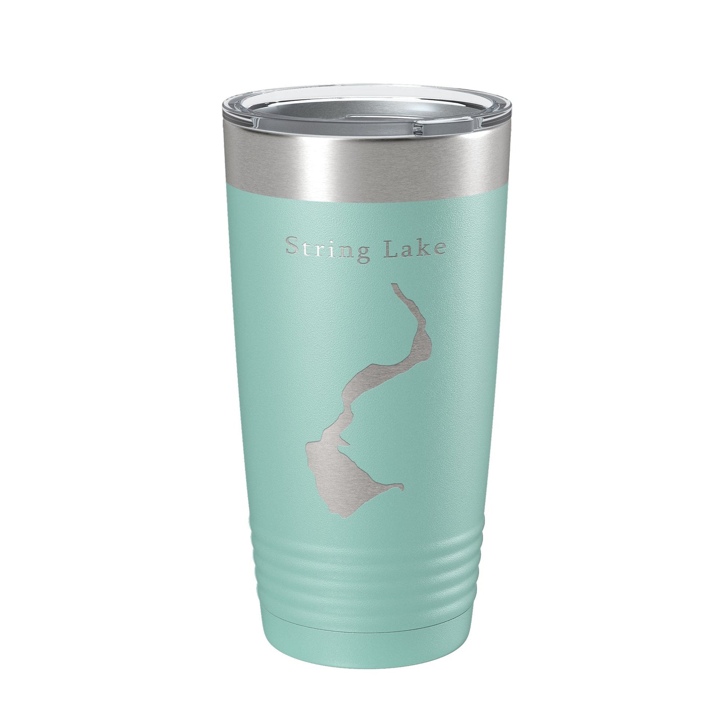 String Lake Map Tumbler Travel Mug Insulated Laser Engraved Coffee Cup Grand Teton Wyoming 20 oz-12