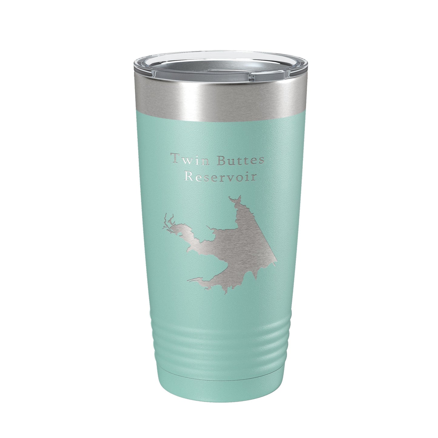 Twin Buttes Reservoir Tumbler Lake Map Travel Mug Insulated Laser Engraved Coffee Cup Texas 20 oz-12