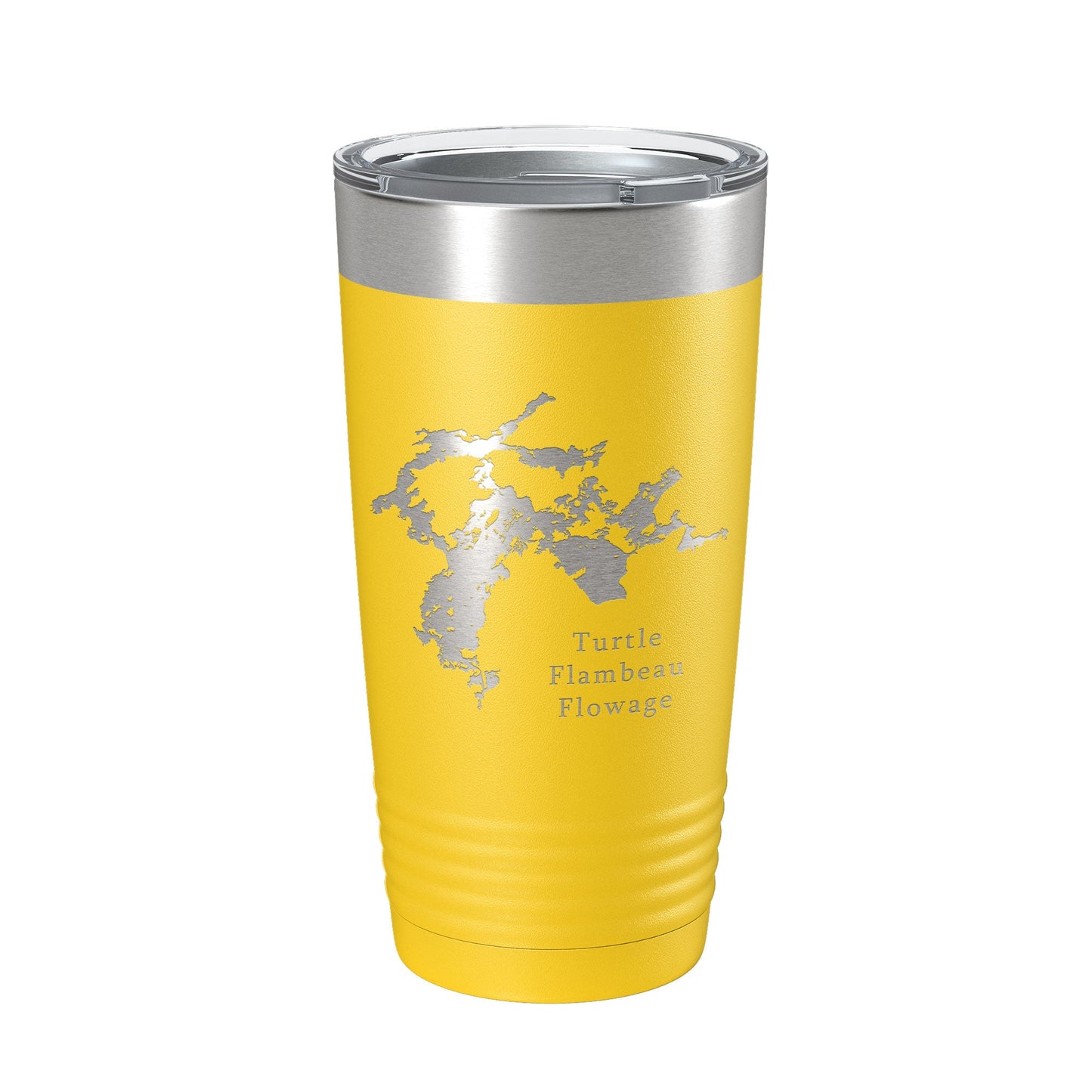 Turtle Flambeau Flowage Tumbler Lake Map Travel Mug Insulated Laser Engraved Coffee Cup Wisconsin 20 oz-19
