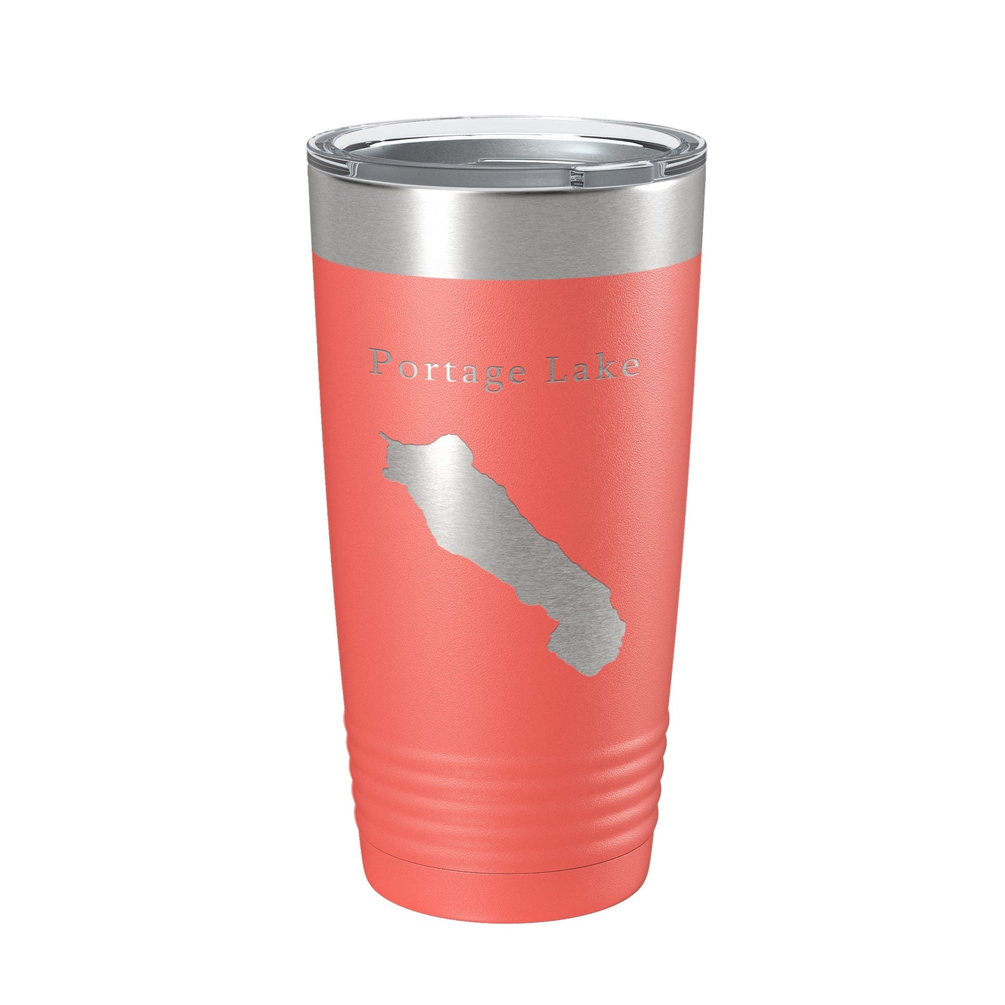 Portage Lake Map Tumbler Travel Mug Insulated Laser Engraved Coffee Cup Alaska 20 oz-20