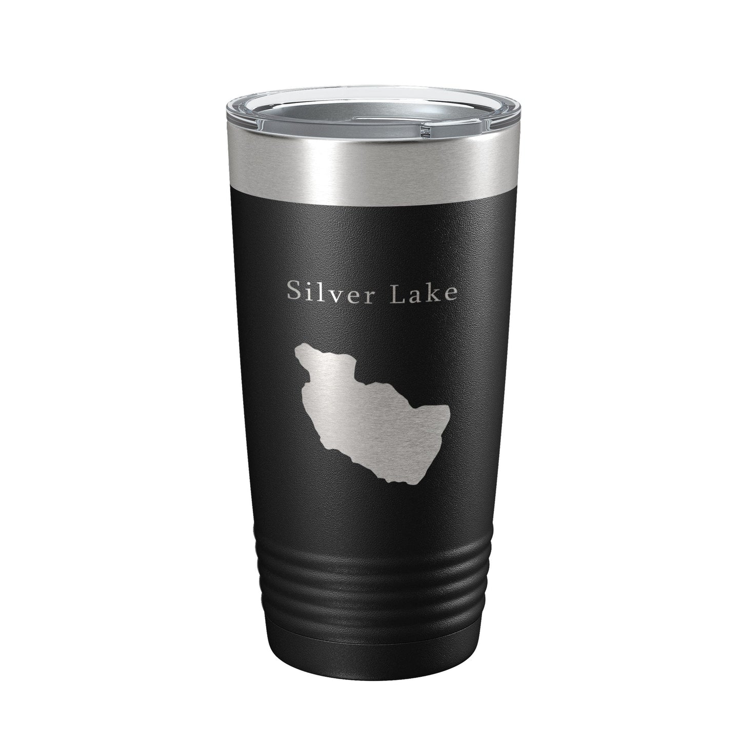 Silver Lake Map Tumbler Travel Mug Insulated Laser Engraved Coffee Cup Maine 20 oz-0