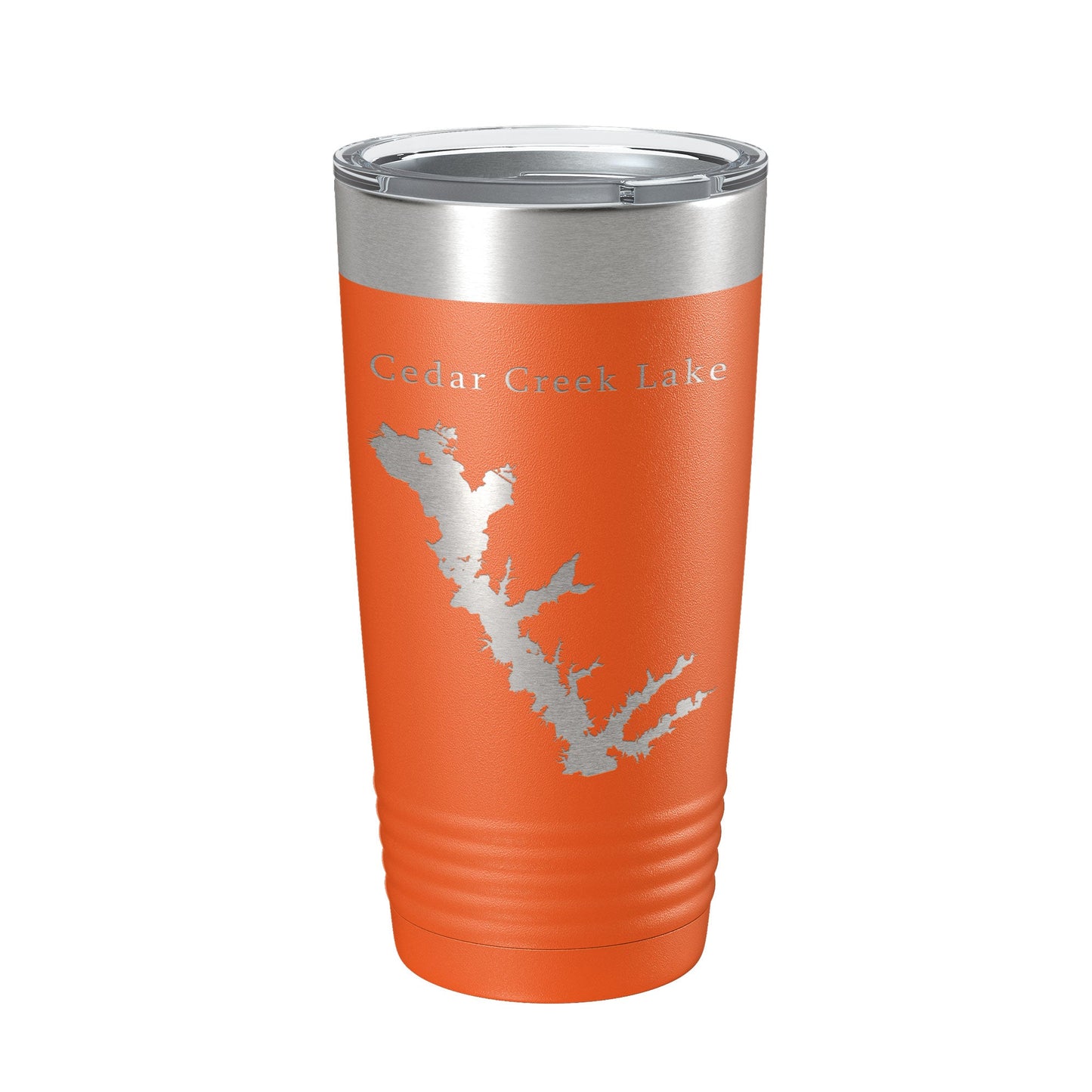 Cedar Creek Lake Reservoir Map Tumbler Travel Mug Insulated Laser Engraved Coffee Cup Texas 20 oz-17