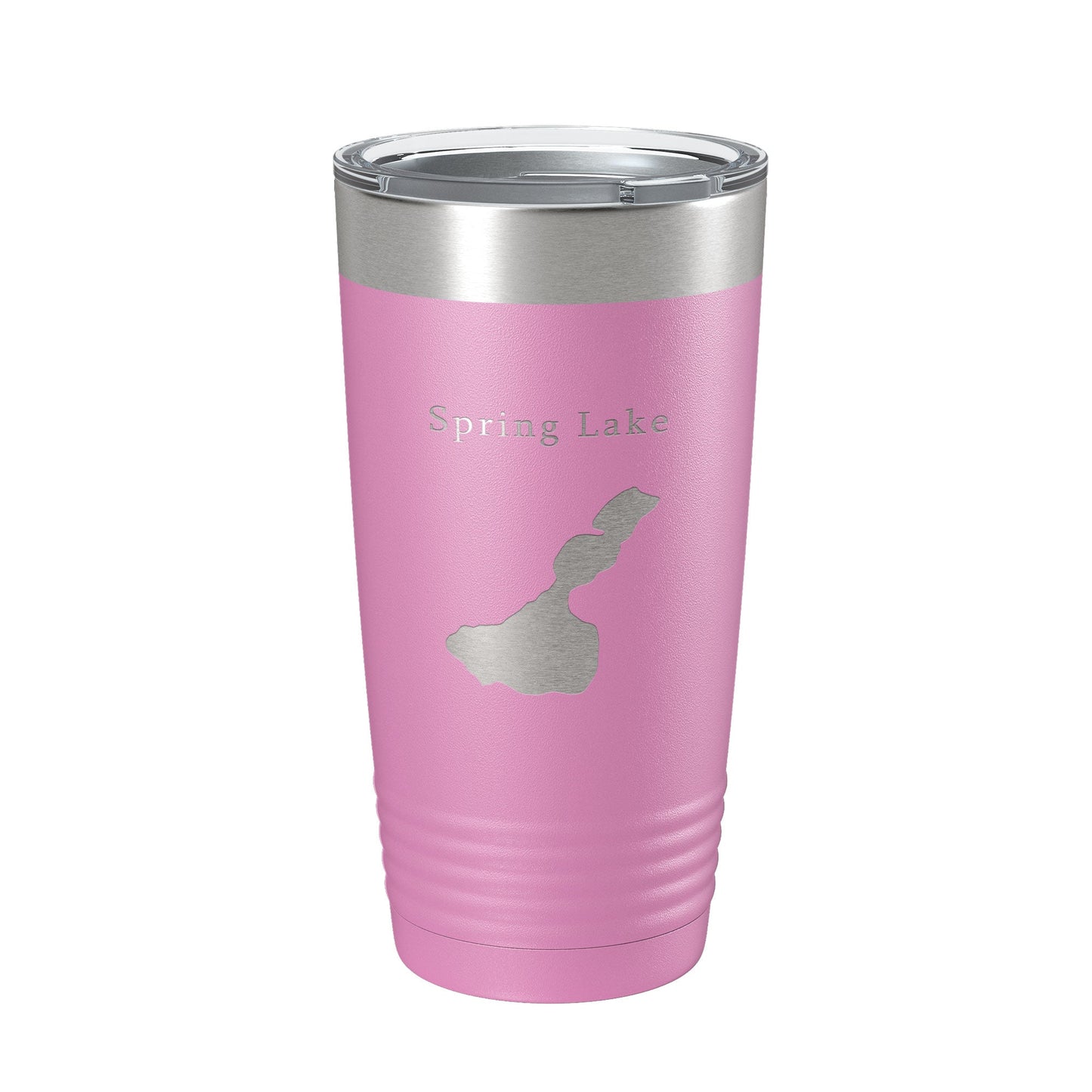 Spring Lake Map Tumbler Travel Mug Insulated Laser Engraved Coffee Cup Wisconsin Waukesha County Town of Mukwonago 20 oz-14