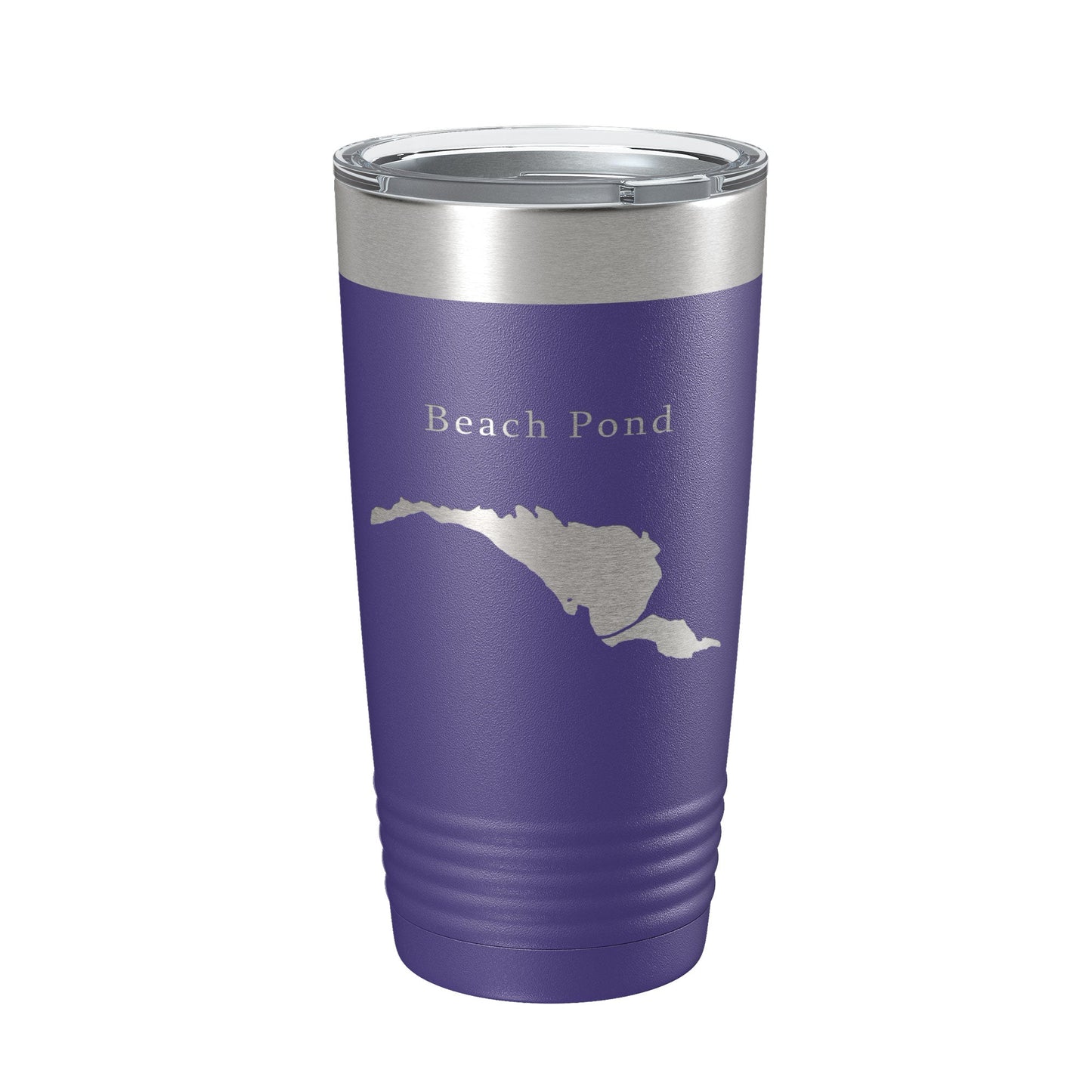 Beach Pond Tumbler Lake Map Travel Mug Insulated Laser Engraved Coffee Cup Connecticut Rhode Island 20 oz-15