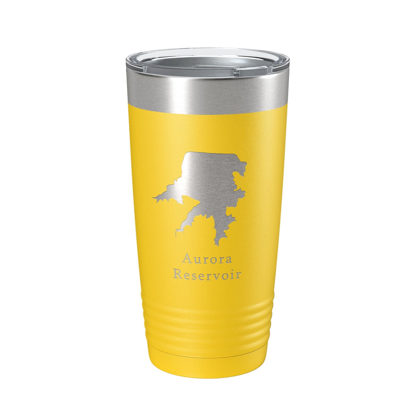 Aurora Reservoir Tumbler Lake Map Travel Mug Insulated Laser Engraved Coffee Cup Colorado 20 oz-4