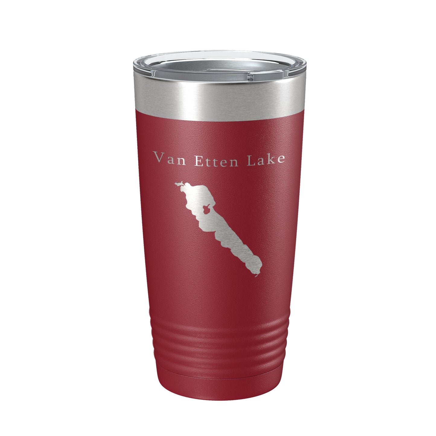Van Etten Lake Map Tumbler Travel Mug Insulated Laser Engraved Coffee Cup Michigan 20 oz-18