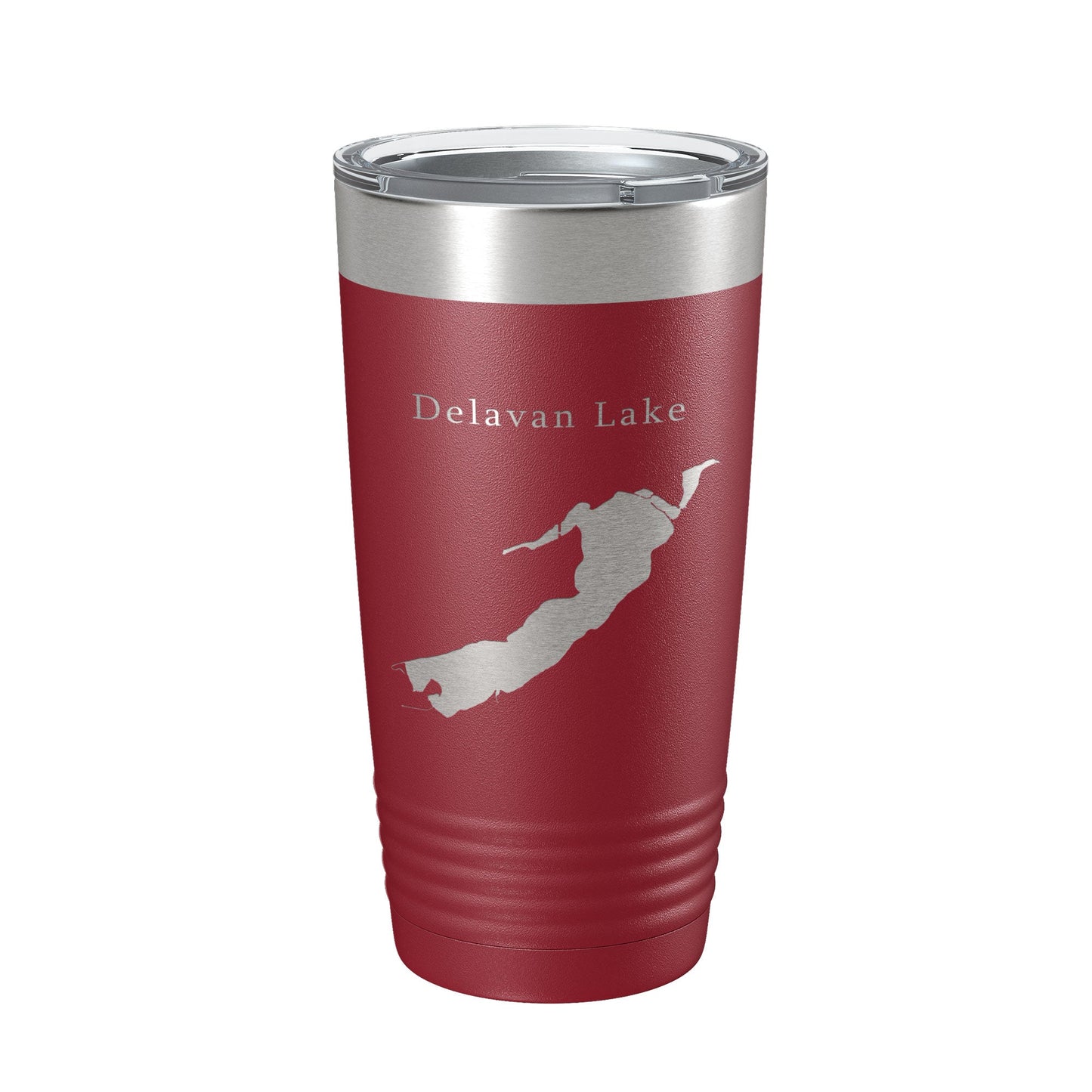 Delavan Lake Map Tumbler Travel Mug Insulated Laser Engraved Coffee Cup Wisconsin 20 oz-18