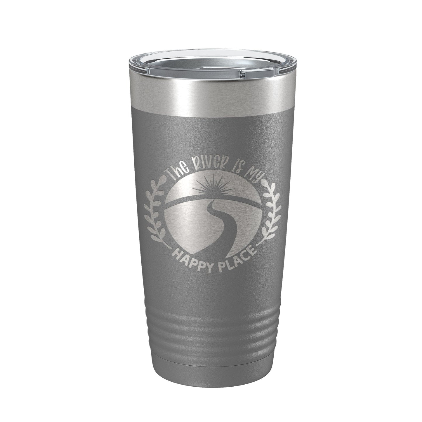 River Is My Happy Place Tumbler Travel Mug Insulated Laser Engraved Coffee Cup Birthday Float Trips Party Gift 20 oz-16