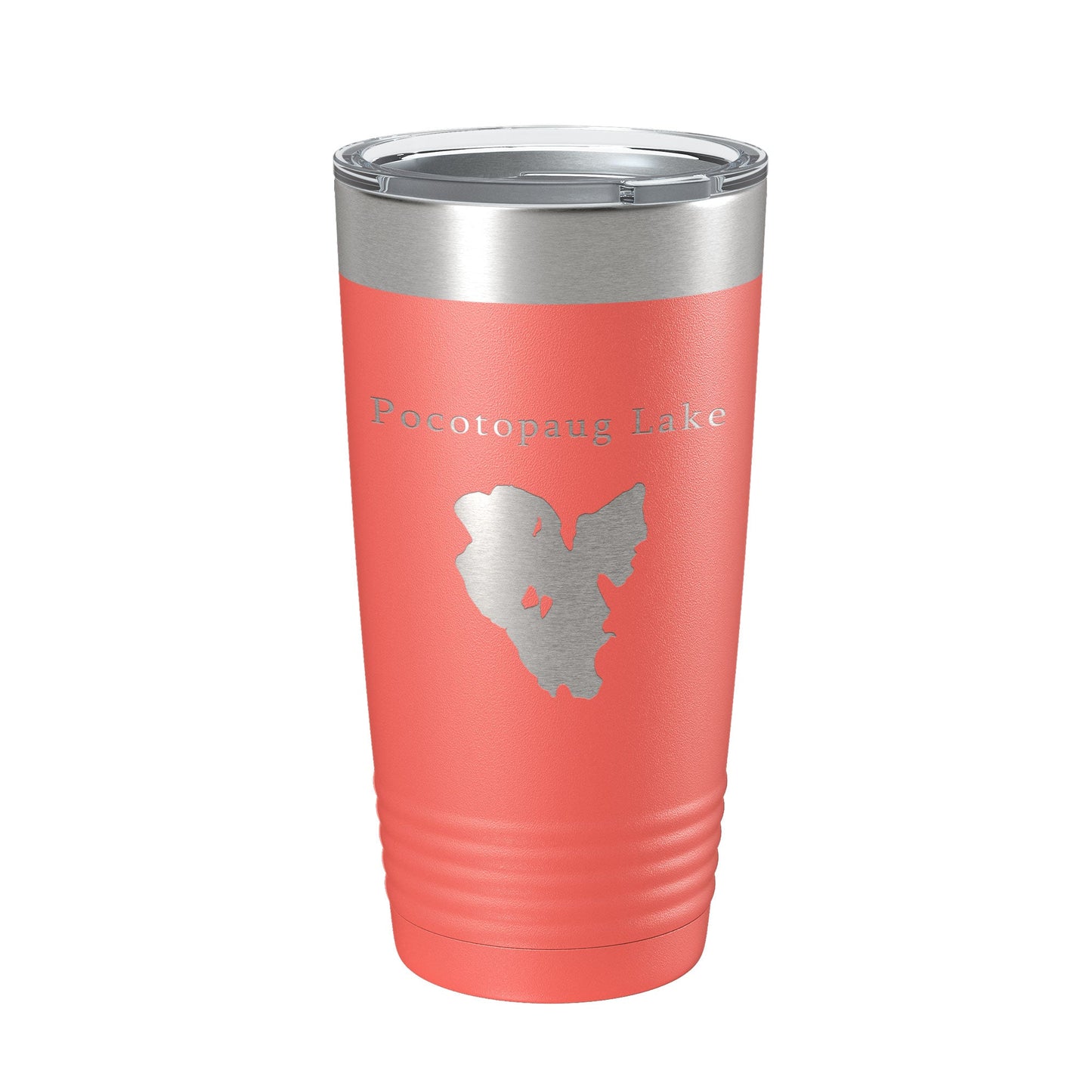 Pocotopaug Lake Map Tumbler Travel Mug Insulated Laser Engraved Coffee Cup Connecticut 20 oz-20