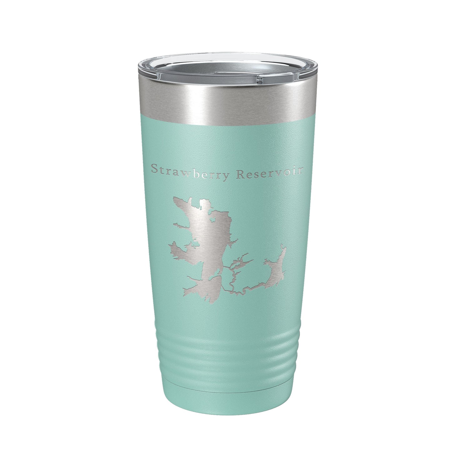 Strawberry Reservoir Tumbler Lake Map Travel Mug Insulated Laser Engraved Coffee Cup Utah 20 oz-12