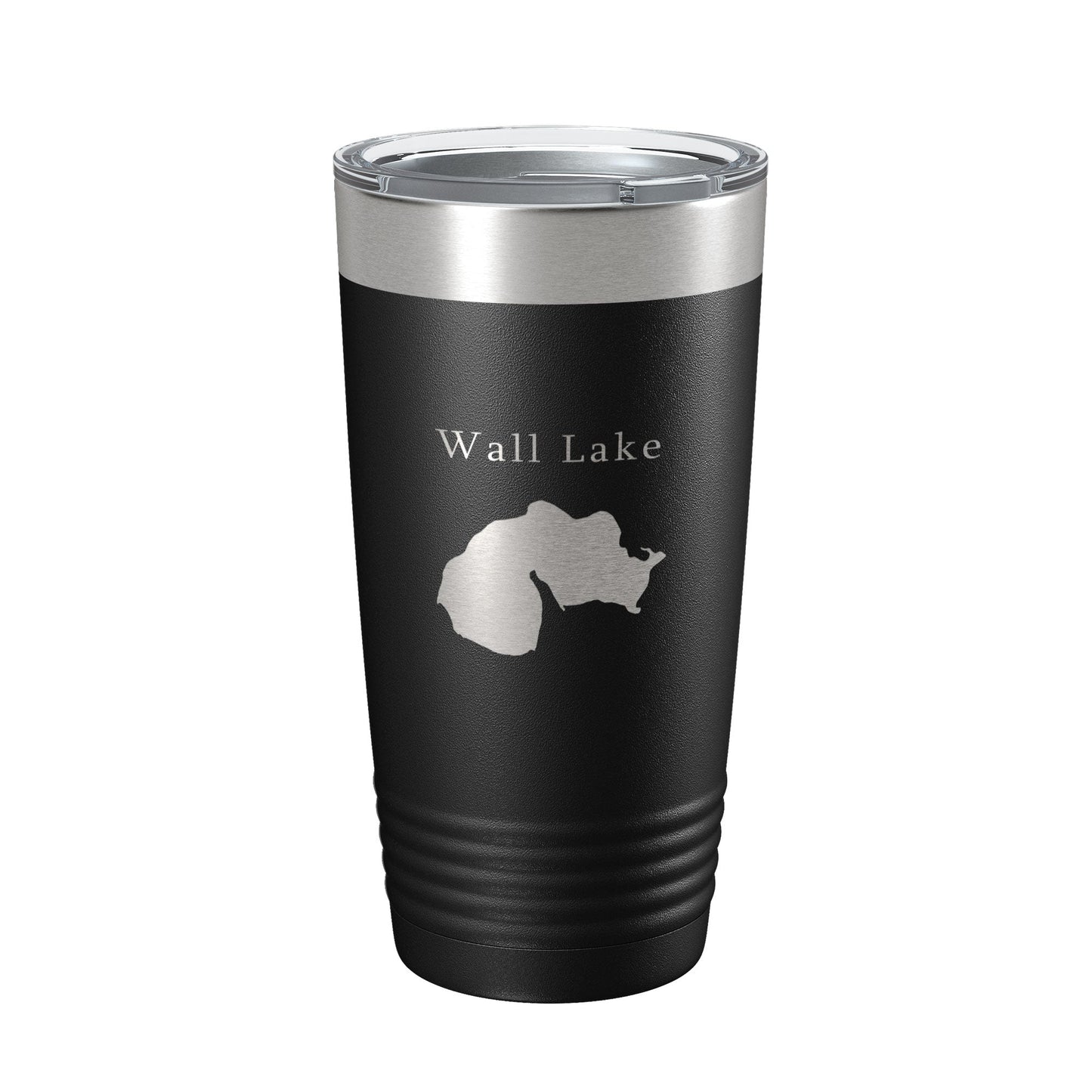 Wall Lake Map Tumbler Travel Mug Insulated Laser Engraved Coffee Cup Michigan 20 oz-0