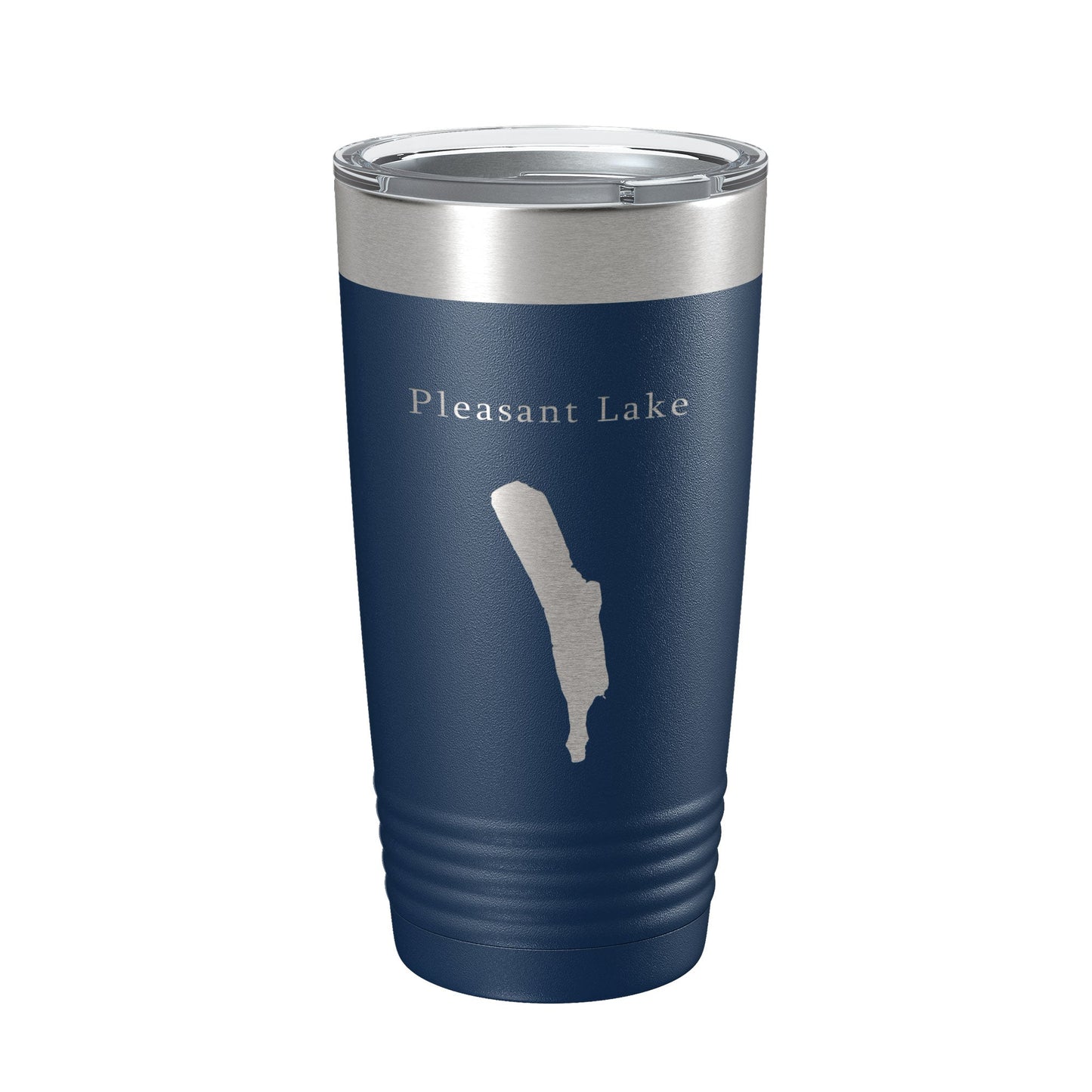 Pleasant Lake Map Tumbler Travel Mug Insulated Laser Engraved Coffee Cup Maine 20 oz-2