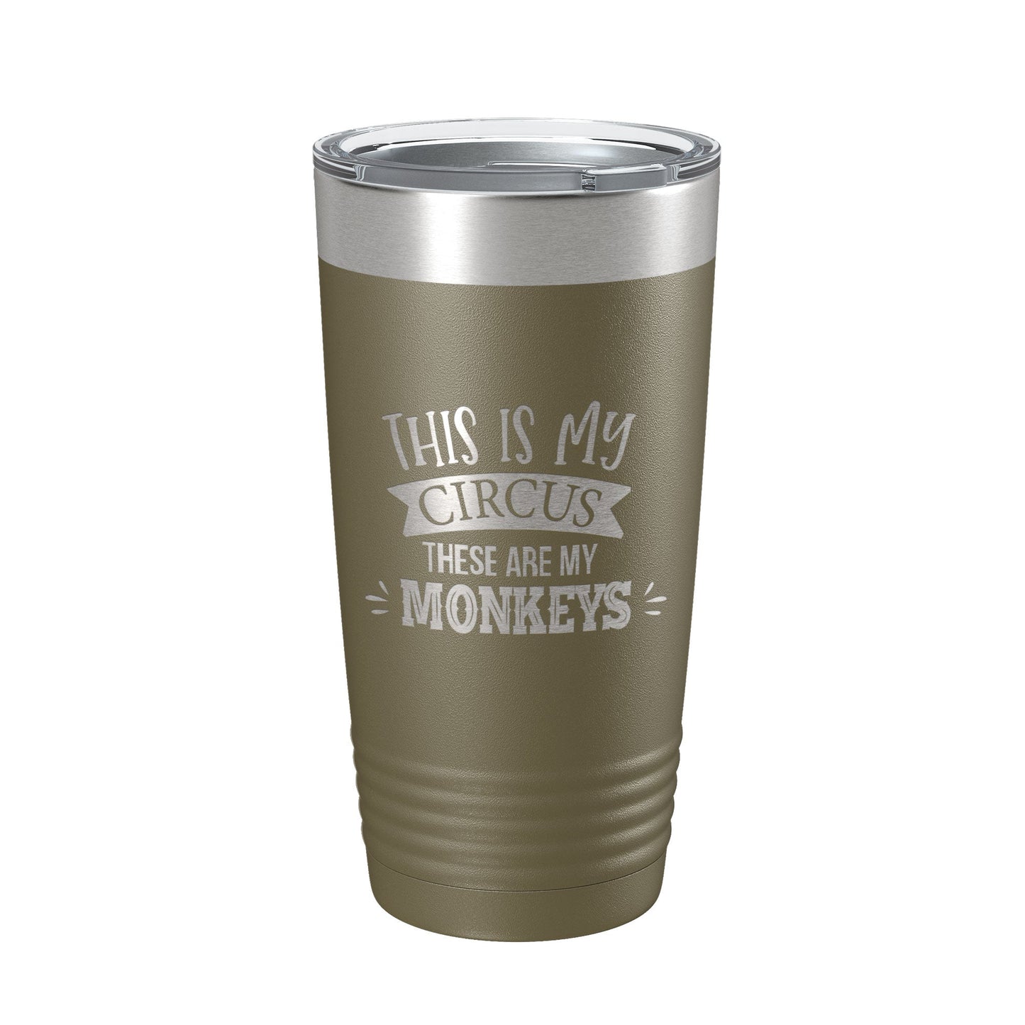 This Is My Circus These Are My Monkeys Tumbler Funny Mom Travel Mug Gift Insulated Laser Engraved Coffee Cup Mother's Day 20 oz-21
