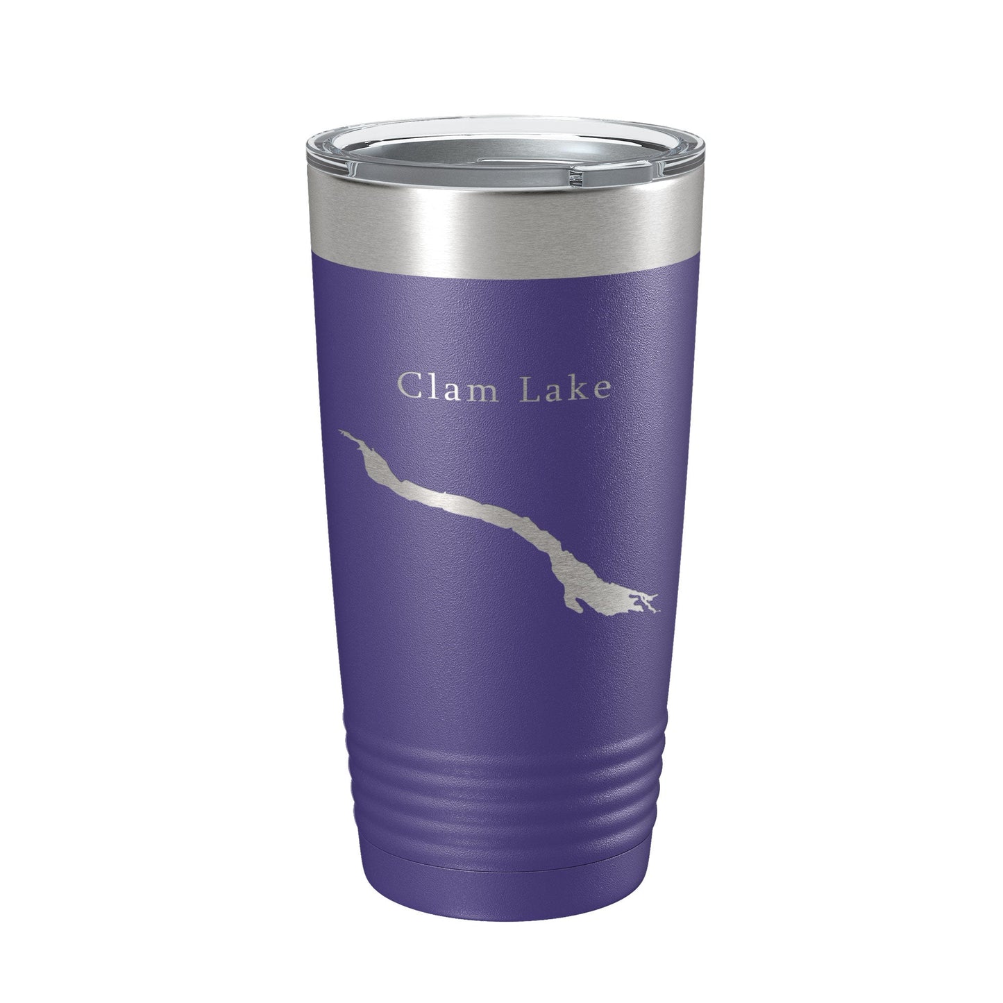 Clam Lake Map Tumbler Travel Mug Insulated Laser Engraved Coffee Cup Michigan 20 oz-15