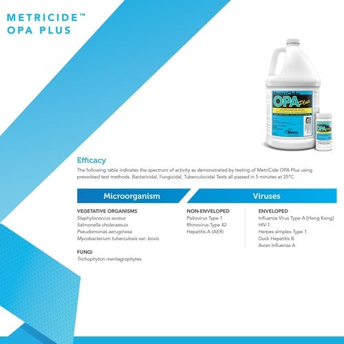 Metrex Research OPA Plus® High-Level Liquid Instrument Disinfectant, 1 Gallon, 1/EA, 4/CS