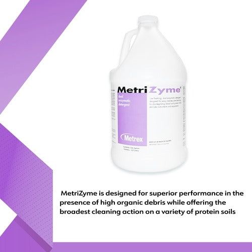 Metrex Research Dual Enzymatic Instrument Detergent MetriZyme Liquid RTU 1 gal. Jug Mint Scent, 1EA, 4 EA/CS