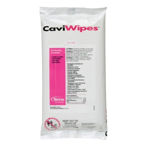 Metrex Research Disinfectant CaviWipes® Light Duty Wipe Disposable, 45EA/PK 20PK/CS
