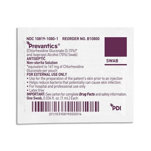 PDI Prep Pad Chlorascrub Chlorhexidine Gluconate, 3.15% / Isopropyl Alcohol, 70% Peel Pouch 3-1/8" x 1-1/8", PDI Prep Pad Chlorascrub Chlorhexidine Gluconate, 3.15% / Isopropyl Alcohol, 70% Peel Pouch 3-1/8" x 1-1/8", 100 EA/BX 1000 EA/CS