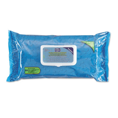 Nice Pak Hygea Adult Wash Cloths, 9.5 x 11.5, White, 60 Wipes/Tub, 6 Tubs/Carton