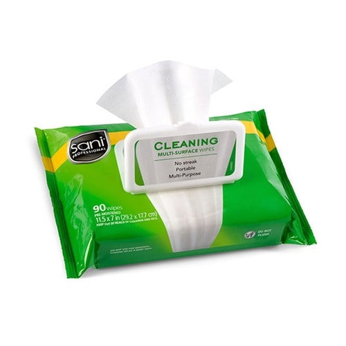 PDI Sani Professional Multi-Surface Surface Disinfectant Cleaner Premoistened Alcohol Based Manual Pull Wipe 90 Count Soft Pack Scented NonSterile, 12/CS
