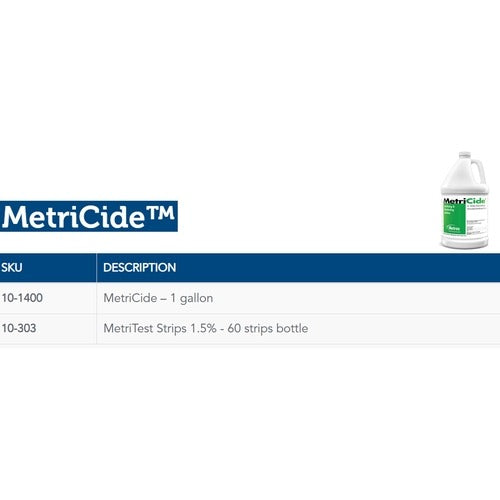 Metrex Research Instrument Disinfectant / Sterilizer MetriCide® Liquid 1 Gallon, 1EA,4EA/CS