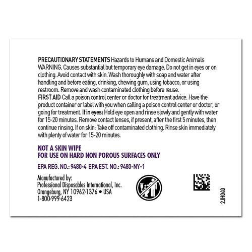 PDI Hard Surface Disinfectant Super Sani-Cloth® Wipe Packet, 50/BX 10BX/CS