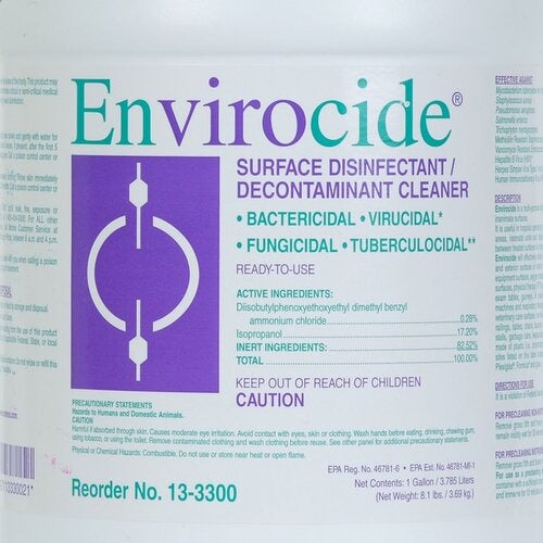 Metrex Research Envirocide® Surface Disinfectant Cleaner Liquid 1 gal. Container, 1EA,4 EA/CS