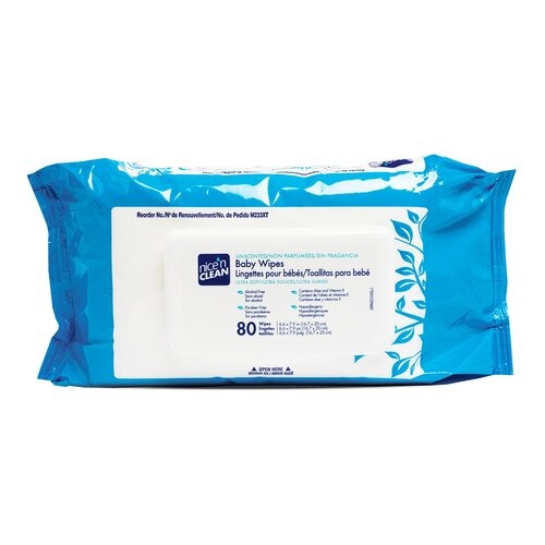 PDI Baby Wipe Nice 'N Clean Soft Pack Aloe 80 per Pack, 80 EA/BX, 12 BX/CS