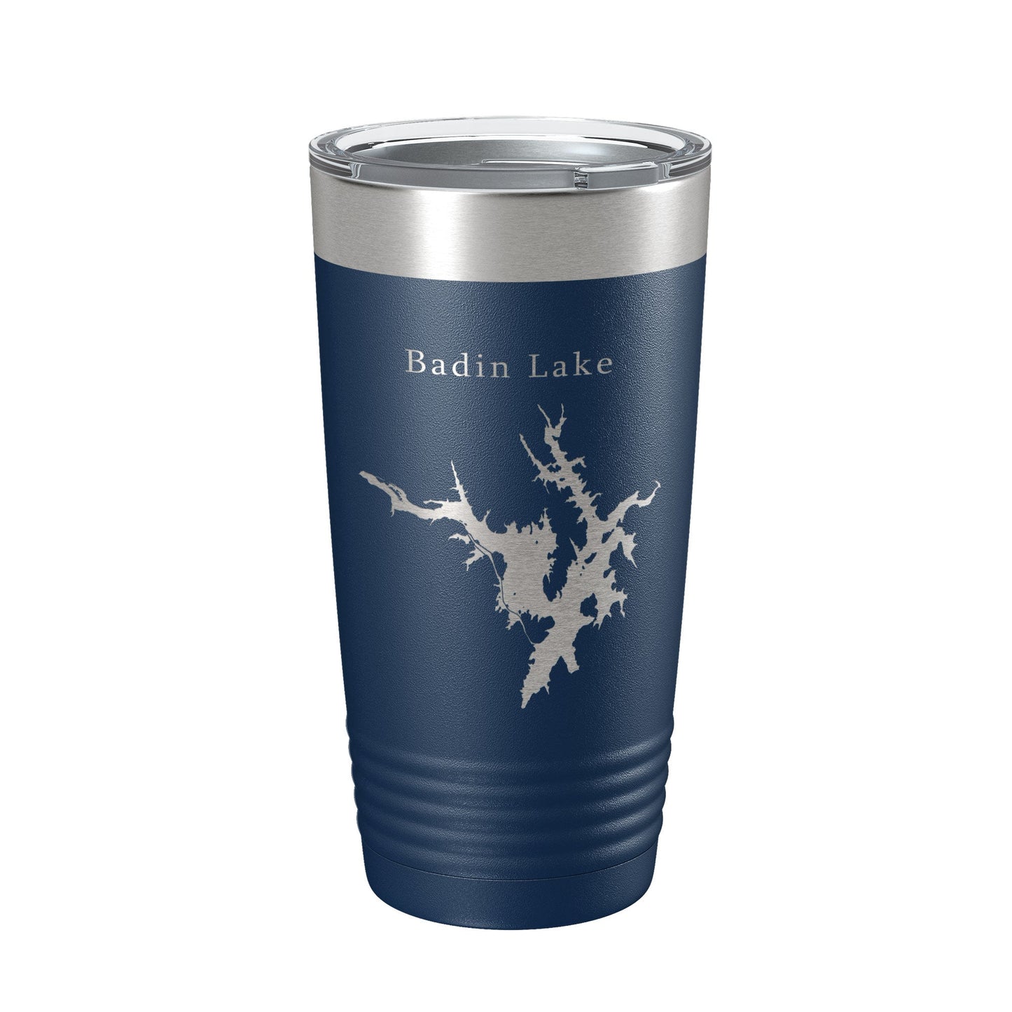 Badin Lake Map Tumbler Travel Mug Insulated Laser Engraved Coffee Cup North Carolina 20 oz-2