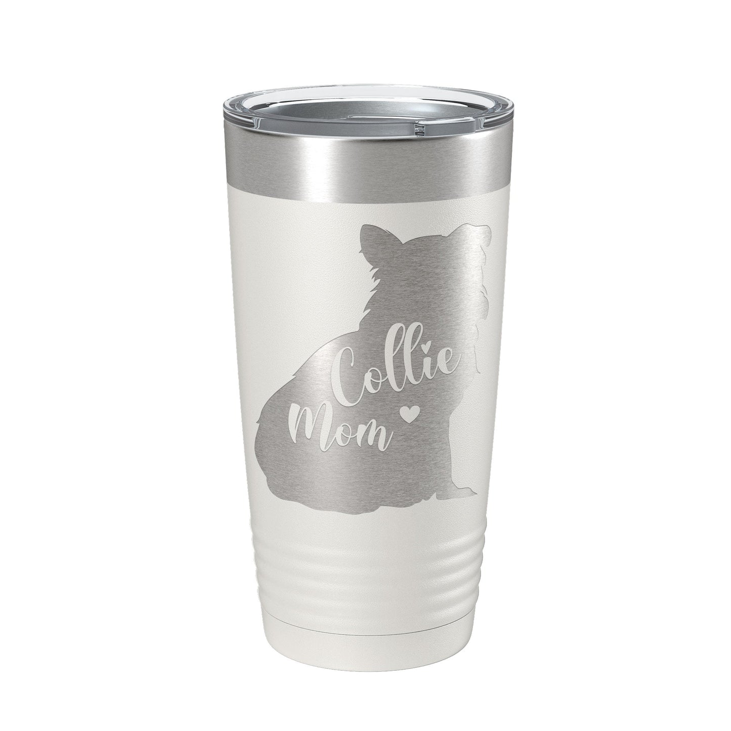 Collie Mom Tumbler Dog Travel Mug Gift Insulated Laser Engraved Coffee Cup 20 oz-7