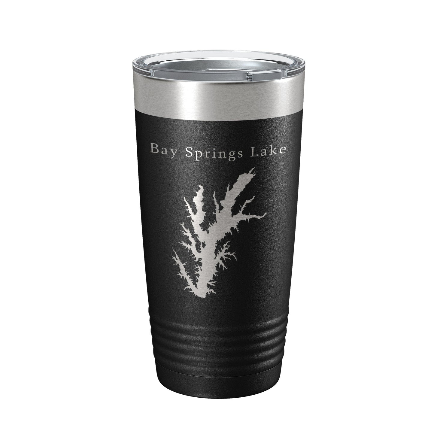 Bay Springs Lake Map Tumbler Travel Mug Insulated Laser Engraved Coffee Cup Mississippi 20 oz-0