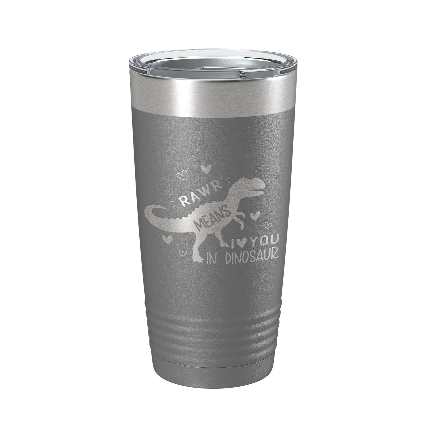 Dinosaur Tumbler Rawr Means I <3 You In Dinosaur Travel Mug Insulated Laser Engraved Coffee Cup 20 oz-16