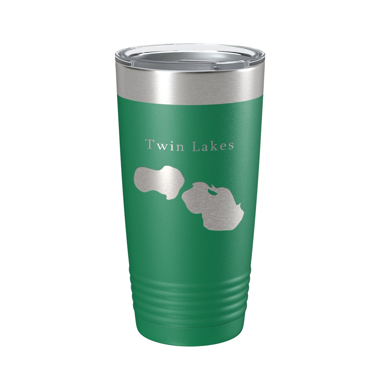 Twin Lakes Map Tumbler Travel Mug Insulated Laser Engraved Coffee Cup Muskegon County Michigan 20 oz-9