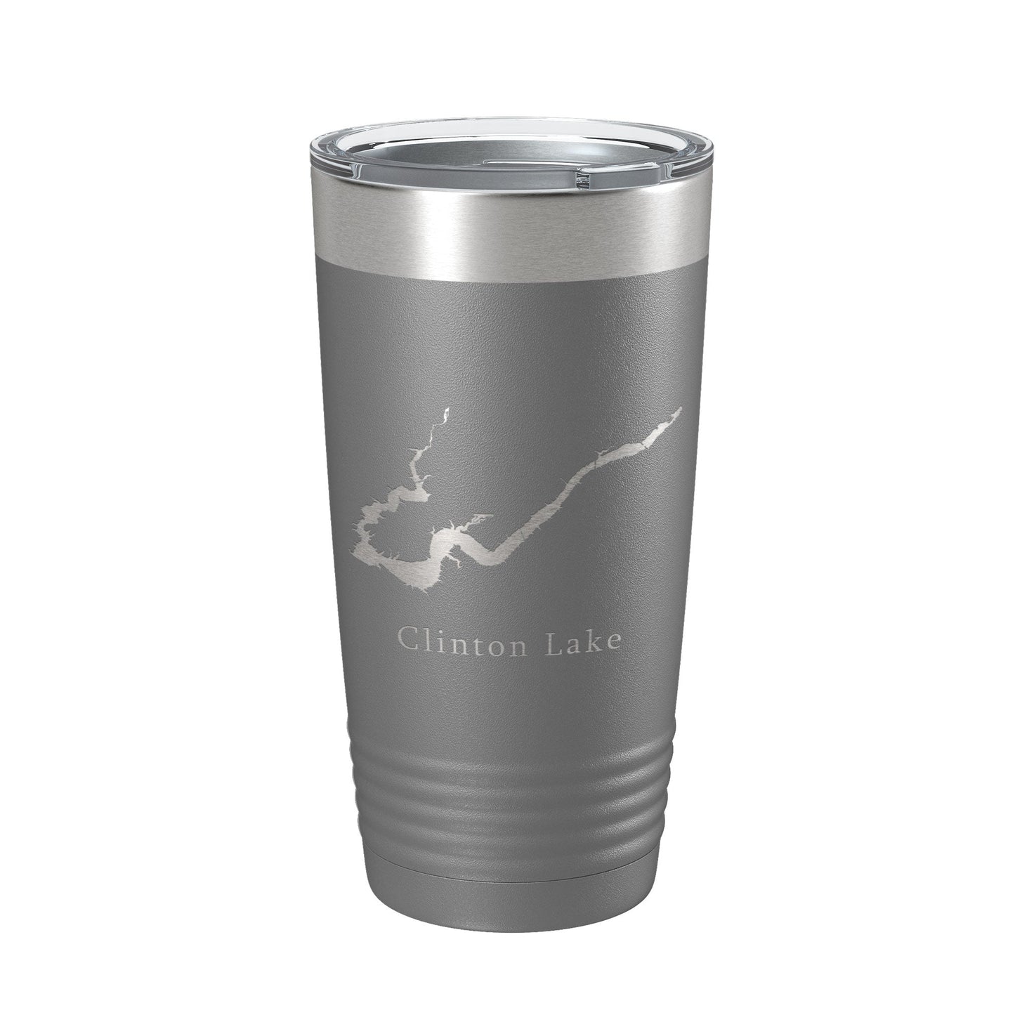 Clinton Lake Map Tumbler Travel Mug Insulated Laser Engraved Coffee Cup Illinois 20 oz-16