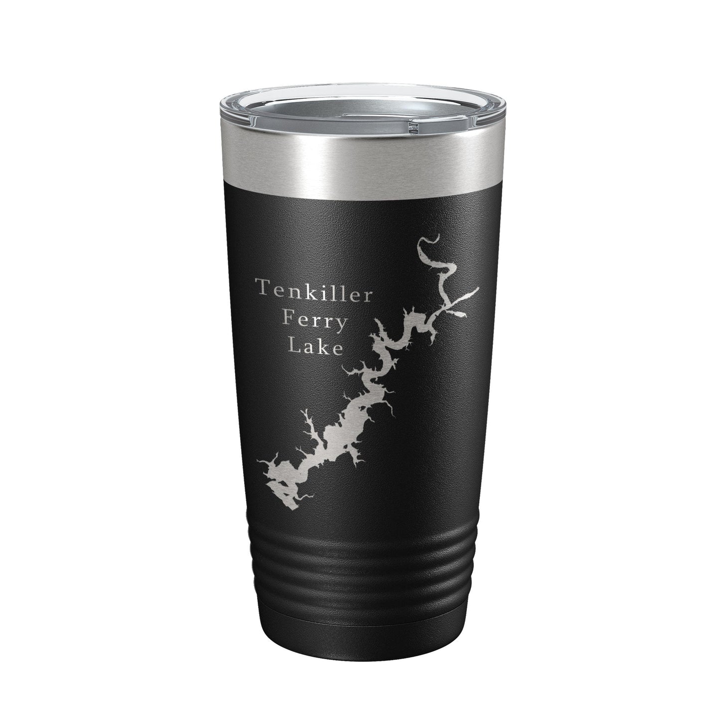 Tenkiller Ferry Lake Map Tumbler Travel Mug Insulated Laser Engraved Coffee Cup Oklahoma 20 oz-0