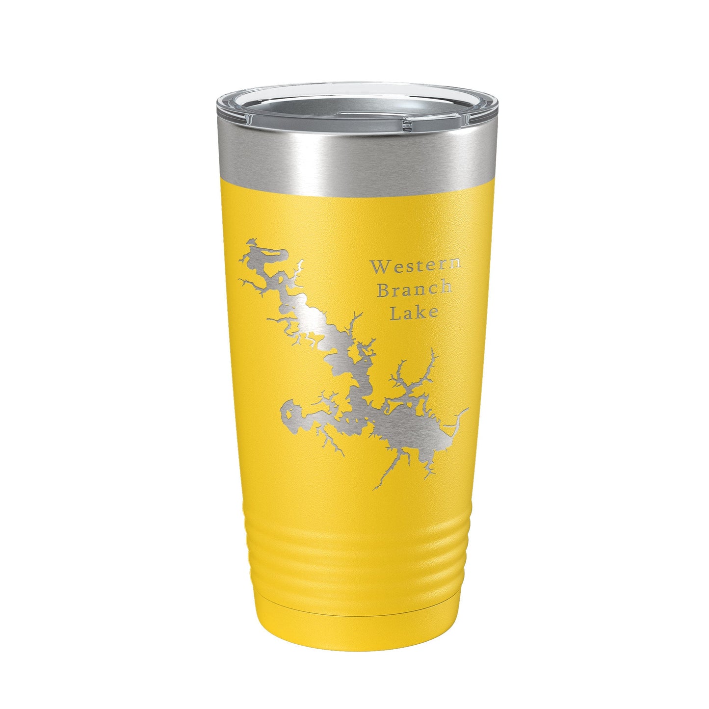 Western Branch Lake Reservoir Map Tumbler Travel Mug Insulated Laser Engraved Coffee Cup Suffolk Virginia 20 oz-19